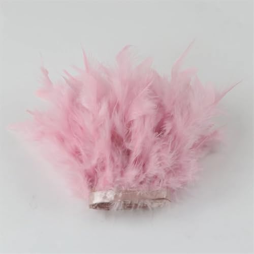 1/2 m langes Band mit Truthahnfedern, 10–15 cm, flauschiges Band für Party, Kleidung, Dekoration, Nähzubehör, 1 2 m von REHJJDFD