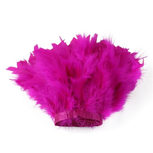 1/2 m langes Band mit Truthahnfedern, 10–15 cm, flauschiges Band für Party, Kleidung, Dekoration, Nähzubehör, Rosenrot, 2 m 1/2 m langes Band mit Truthahnfedern, 10–15 cm, flauschiges Band für Party, Kleidung, Dekoration, Nähzubehör, Rosenrot, 2 m von REHJJDFD
