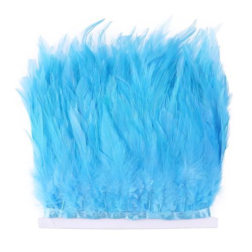 1 Meter Hahn-Hühnerfeder-Bordüre, Fransen, 10–15 cm Band, Hochzeitsdekoration, Partykleidung, DIY-Zubehör, Himmelblau, 10–15 cm 1 Meter Hahn-Hühnerfeder-Bordüre, Fransen, 10–15 cm Band, Hochzeitsdekoration, Partykleidung, DIY-Zubehör, Himmelblau, 10–15 cm von REHJJDFD