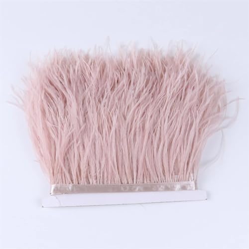 1 Meter Straußenfederbesatz Besatz Gefieder Fransenband Spitze für Hochzeit Party Kleid Dekoration Leder pnnrk 15-18cm von REHJJDFD