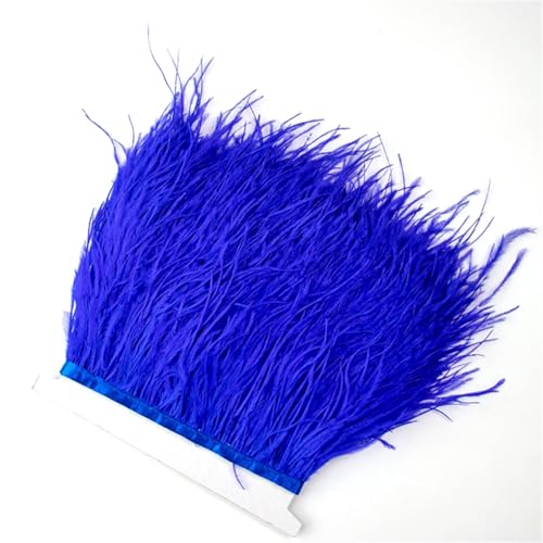 1 m Straußenfeder-Bordüre, 8–10 cm, weiche dekorative Federn für DIY-Kostüme, Hochzeitsparty, Kleid, Blau, 5 Meter 1 m Straußenfeder-Bordüre, 8–10 cm, weiche dekorative Federn für DIY-Kostüme, Hochzeitsparty, Kleid, Blau, 5 Meter von REHJJDFD