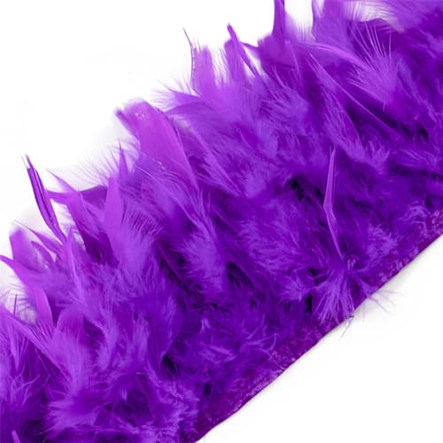 1 m langes Band mit Truthahnfedern, für Heimwerker, Hochzeitskleidung, Party, Basteln, Nähen, Pflaume, Heimdekoration, Lila, 10–15 cm 1 m langes Band mit Truthahnfedern, für Heimwerker, Hochzeitskleidung, Party, Basteln, Nähen, Pflaume, Heimdekoration, Lila, 10–15 cm von REHJJDFD