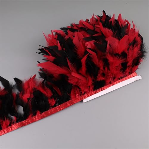 10–15 cm Federbordüre, DIY, Hochzeit, Basteln, Nähen, Kleidung, Party, Handarbeit, Heimdekoration, schwarz, rot, 5 m 10–15 cm Federbordüre, DIY, Hochzeit, Basteln, Nähen, Kleidung, Party, Handarbeit, Heimdekoration, schwarz, rot, 5 m von REHJJDFD