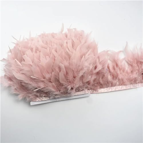 10 Meter flauschige Truthahnfedern, Quaste, Fransenband, solide Nähbesätze, Kleidung, Kleid, Dekoration, 30. Leder pnnrk von REHJJDFD