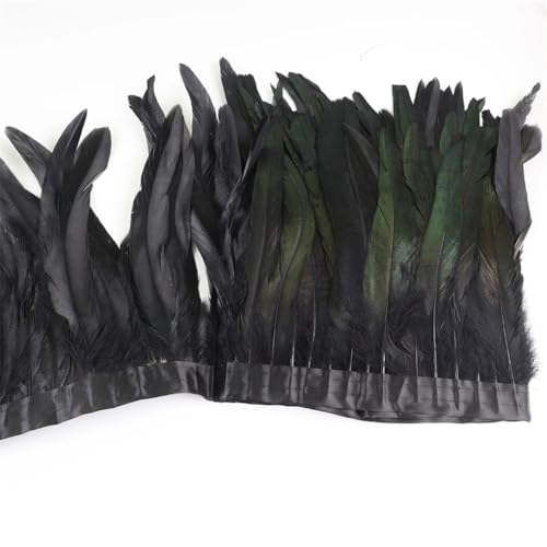 10 m Hahnschwanz-Federn, 25–30 cm, Coque-Federn, Besatz für Handwerk, Karneval, Kleid, Rock, Kostüme, Schwarz, 10 m 10 m Hahnschwanz-Federn, 25–30 cm, Coque-Federn, Besatz für Handwerk, Karneval, Kleid, Rock, Kostüme, Schwarz, 10 m von REHJJDFD