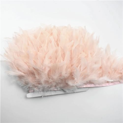 10 m flauschige Truthahnfedern, Quaste, Fransenband, solide Nähbesätze, Kleidung, Kleid, Dekoration, 22. Muschelmuster von REHJJDFD