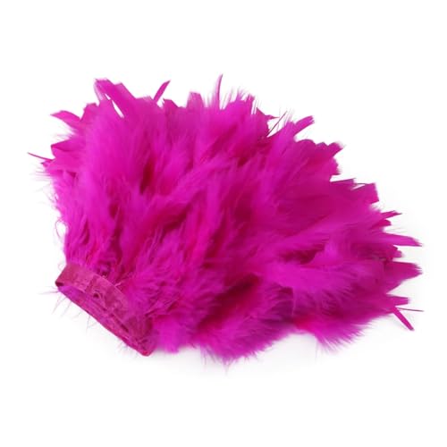 10 m langes Band mit Truthahnfedern, 10–15 cm, Band für Kleidung, Nähen, Hochzeitskleid, Dekoration, Band, Rose, 1 m von REHJJDFD