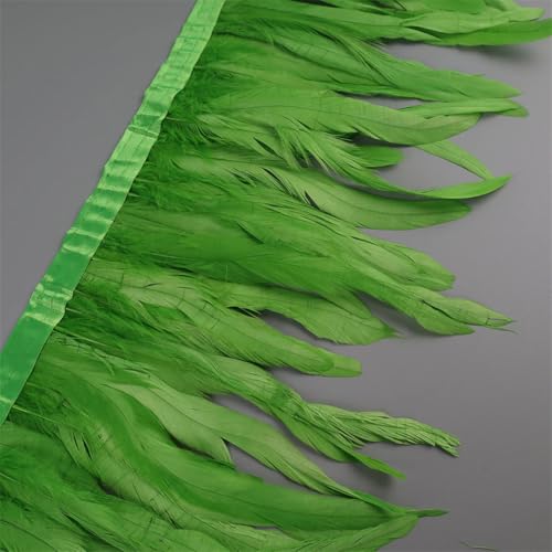 25–30 cm Hahnfeder-Besatz, Hühnerfeder-Borte, Band, Kleid, Rock, Kostüm, Karneval, Dekoration, Limette, EN8, 2 m 25–30 cm Hahnfeder-Besatz, Hühnerfeder-Borte, Band, Kleid, Rock, Kostüm, Karneval, Dekoration, Limette, EN8, 2 m von REHJJDFD