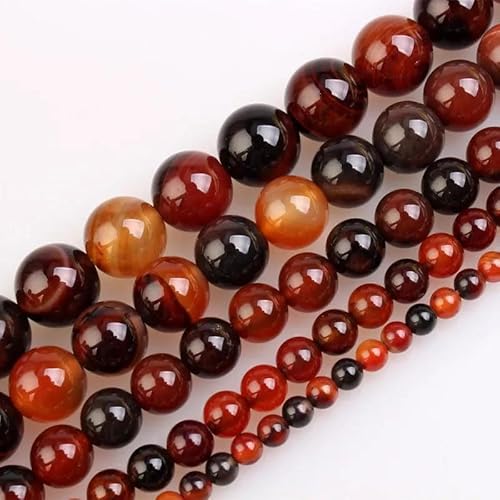 4, 6, 8, 10, 12 mm, natürliche Achat-Perlen, rund, Halbedelstein, lose Perlen für Schmuck 4, 6, 8, 10, 12 mm, natürliche Achat-Perlen, rund, Halbedelstein, lose Perlen für Schmuck von REHJJDFD