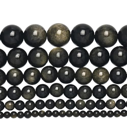 4–14 mm natürliche Perlen, runde Edelstein-Perlen für die Schmuckherstellung von REHJJDFD