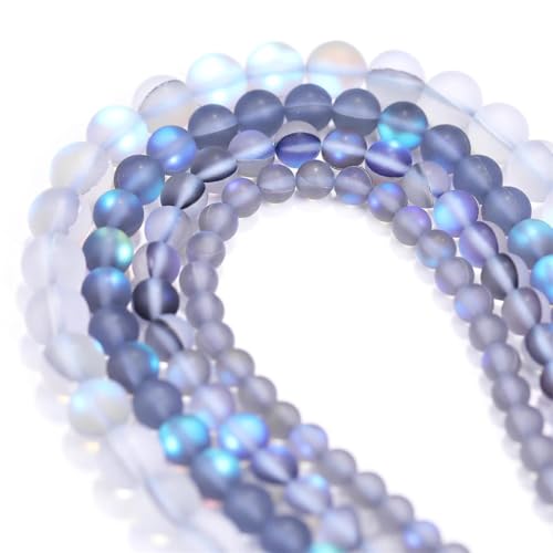 6/8/10 mm matte Stein-Glitzer-Perlen, rund, lose Perlen – für Schmuckherstellung, DIY, Halsketten, Armbänder 6/8/10 mm matte Stein-Glitzer-Perlen, rund, lose Perlen – für Schmuckherstellung, DIY, Halsketten, Armbänder von REHJJDFD