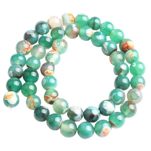 Achat-Natursteinperlen, rund, lose Abstandshalter-Perle für Schmuckherstellung, DIY, Armband, Halskette, 6/8/10 mm Achat-Natursteinperlen, rund, lose Abstandshalter-Perle für Schmuckherstellung, DIY, Armband, Halskette, 6/8/10 mm von REHJJDFD