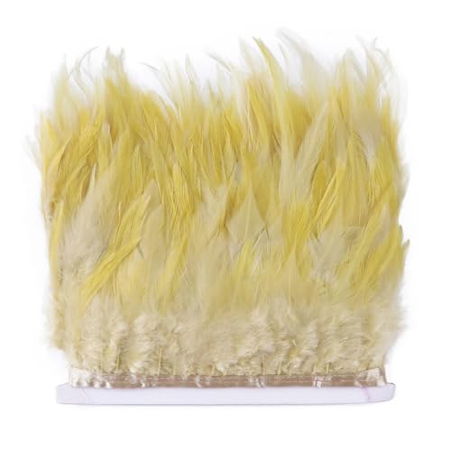 Farbige Hühnerfeder-Bordüre, 10–15 cm, Band zum Nähen, Fasanfedern, für Bastelarbeiten, Kleider, Party, Kostüm, Federn, Dekoration, Braun/Grau, 5 m Farbige Hühnerfeder-Bordüre, 10–15 cm, Band zum Nähen, Fasanfedern, für Bastelarbeiten, Kleider, Party, Kostüm, Federn, Dekoration, Braun/Grau, 5 m von REHJJDFD