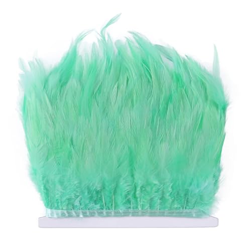 Farbige Hühnerfeder-Bordüre, 10–15 cm, zum Nähen, Fasanfedern, für Bastelarbeiten, Kleider, Partys, Kostüme, Federn, Dekor, Minze, EN8, 5 m Farbige Hühnerfeder-Bordüre, 10–15 cm, zum Nähen, Fasanfedern, für Bastelarbeiten, Kleider, Partys, Kostüme, Federn, Dekor, Minze, EN8, 5 m von REHJJDFD