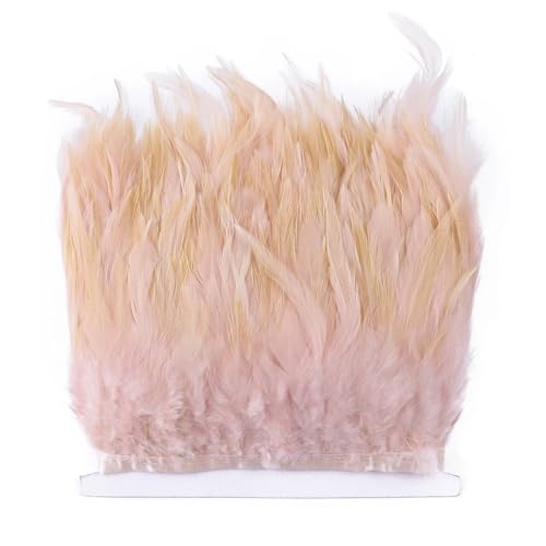 Farbige Hühnerfeder-Bordüre, 10–15 cm, zum Nähen, Fasanfedern, für Bastelarbeiten, Kleider, Partys, Kostüme, Plume-Dekor, Hautfarben, 5 m Farbige Hühnerfeder-Bordüre, 10–15 cm, zum Nähen, Fasanfedern, für Bastelarbeiten, Kleider, Partys, Kostüme, Plume-Dekor, Hautfarben, 5 m von REHJJDFD