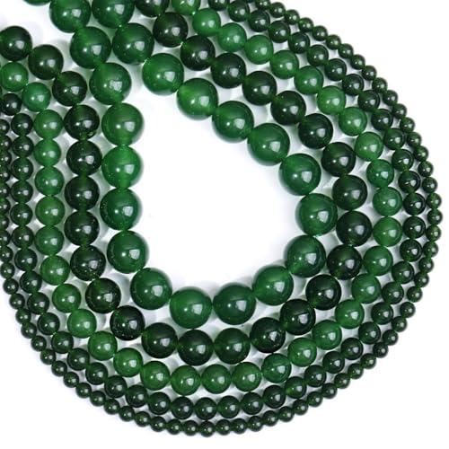 Farbige Jaspis lose Abstandshalter (4/6/8/10 mm) – für Schmuckherstellung, DIY, Armband, Fußkettchen, Zubehör von REHJJDFD