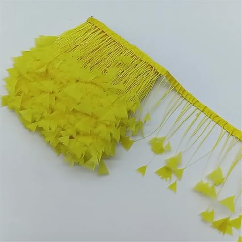 Fasan-Hühnerfeder-Bordüre, zum Einnähen, Fransen für Kleidung, DIY-Dekoration, Hochzeit, Federn, Gelb, 91 cm Fasan-Hühnerfeder-Bordüre, zum Einnähen, Fransen für Kleidung, DIY-Dekoration, Hochzeit, Federn, Gelb, 91 cm von REHJJDFD