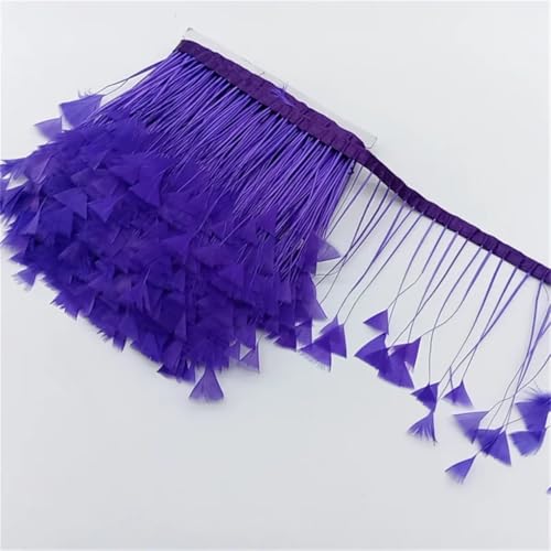 Fasan-Hühnerfeder-Bordüre, zum Einnähen, Fransen für Kleidung, DIY-Dekoration, Hochzeit, Federn, Zubehör, dunkelviolette Federn, 91 cm Fasan-Hühnerfeder-Bordüre, zum Einnähen, Fransen für Kleidung, DIY-Dekoration, Hochzeit, Federn, Zubehör, dunkelviolette Federn, 91 cm von REHJJDFD
