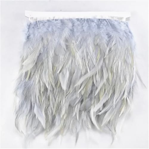 Fasanenfedern auf Band, Fransenband, Kleiderband, Nähbesatz, Hochzeitskleid, Dekoration, Grau, 9, 10 m Fasanenfedern auf Band, Fransenband, Kleiderband, Nähbesatz, Hochzeitskleid, Dekoration, Grau, 9, 10 m von REHJJDFD