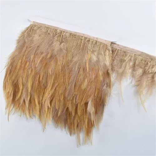 Fasanenfedern auf Band, Fransenband, Kleiderband, Nähbesatz, Hochzeitskleid, Dekoration, Khaki, 10 m Fasanenfedern auf Band, Fransenband, Kleiderband, Nähbesatz, Hochzeitskleid, Dekoration, Khaki, 10 m von REHJJDFD
