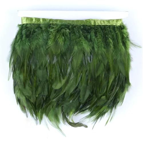 Fasanenfedern auf Band, Fransenband, Kleiderband, Nähbesatz, Hochzeitskleid, Dekoration, Olivgrün, EN8, 10 m Fasanenfedern auf Band, Fransenband, Kleiderband, Nähbesatz, Hochzeitskleid, Dekoration, Olivgrün, EN8, 10 m von REHJJDFD