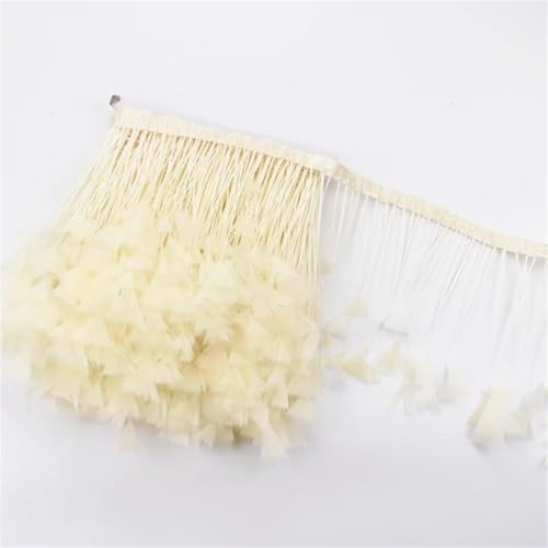 Flauschige Truthahnfedern auf Band, Quaste, Fransenbordüre, Dekoration, Feder, Bastelband, Nähen, Kleidung, Dekoration, 19. Beige Flauschige Truthahnfedern auf Band, Quaste, Fransenbordüre, Dekoration, Feder, Bastelband, Nähen, Kleidung, Dekoration, 19. Beige von REHJJDFD