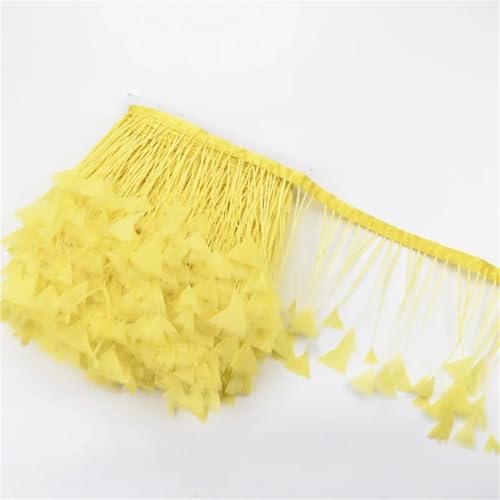Flauschige Truthahnfedern auf Band, Quaste, Fransenbordüre, Dekoration, Feder, Bastelband, Nähen, Kleidung, Dekoration, Gelb, 1 m Flauschige Truthahnfedern auf Band, Quaste, Fransenbordüre, Dekoration, Feder, Bastelband, Nähen, Kleidung, Dekoration, Gelb, 1 m von REHJJDFD