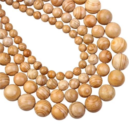 Glatte natürliche Korallenstein-Perlen, rund, lose Perlen, 4 mm, 6 mm, 8 mm, 10 mm von REHJJDFD