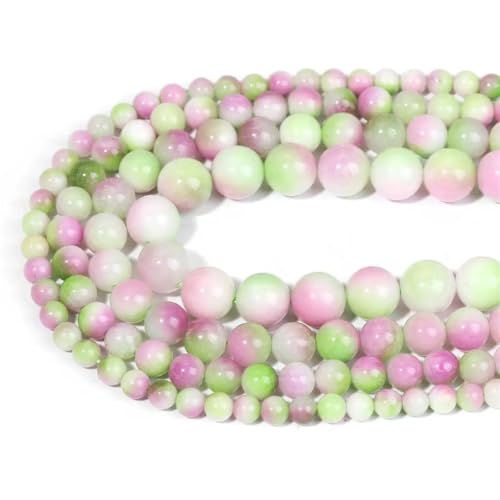 Lose Abstandshalter aus Jade (6/8/10/12 mm) – für DIY-Schmuck, Armbänder, Halsketten, Armbänder, Accessoires von REHJJDFD