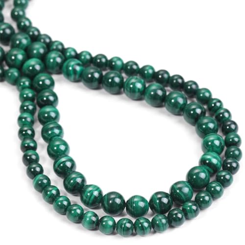 Lose Abstandshalter aus Naturstein (6/8 mm, 1 Strang) – für selbstgemachte Schmuckherstellung, Armband, Halskette, Zubehör von REHJJDFD
