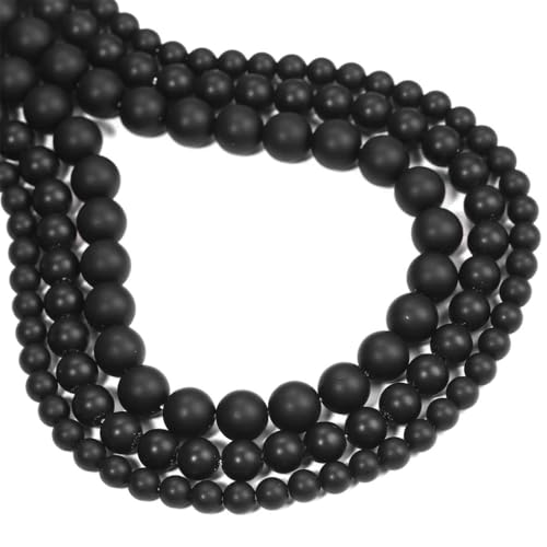 Matte, runde Großsteinperlen (6/8/10 mm) – für Schmuckherstellung, DIY, Armband, Halskette von REHJJDFD