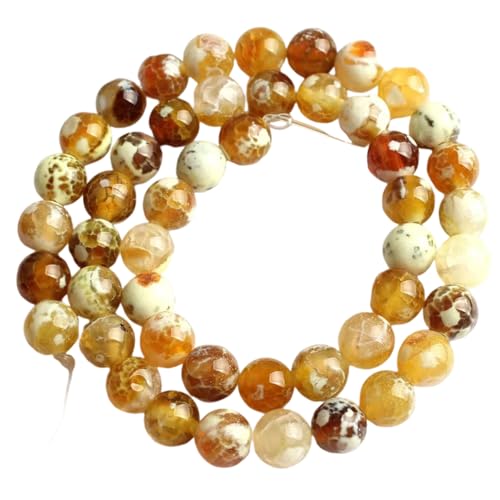 Mehrfarbige, rissige, lose runde Perlen aus Naturstein für Schmuckherstellung, DIY-Armband-Zubehör Mehrfarbige, rissige, lose runde Perlen aus Naturstein für Schmuckherstellung, DIY-Armband-Zubehör von REHJJDFD