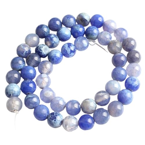Mehrfarbige, rissige, lose runde Perlen aus Naturstein für Schmuckherstellung, DIY-Armband-Zubehör Mehrfarbige, rissige, lose runde Perlen aus Naturstein für Schmuckherstellung, DIY-Armband-Zubehör von REHJJDFD