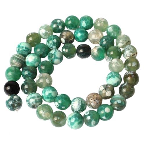 Mehrfarbige, rissige, lose runde Perlen aus Naturstein für Schmuckherstellung, DIY-Armband-Zubehör Mehrfarbige, rissige, lose runde Perlen aus Naturstein für Schmuckherstellung, DIY-Armband-Zubehör von REHJJDFD