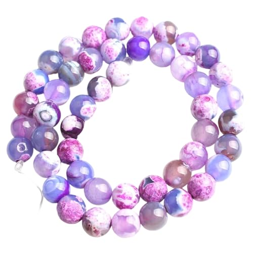 Mehrfarbige, rissige, lose runde Perlen aus Naturstein für Schmuckherstellung, DIY-Armband-Zubehör Mehrfarbige, rissige, lose runde Perlen aus Naturstein für Schmuckherstellung, DIY-Armband-Zubehör von REHJJDFD