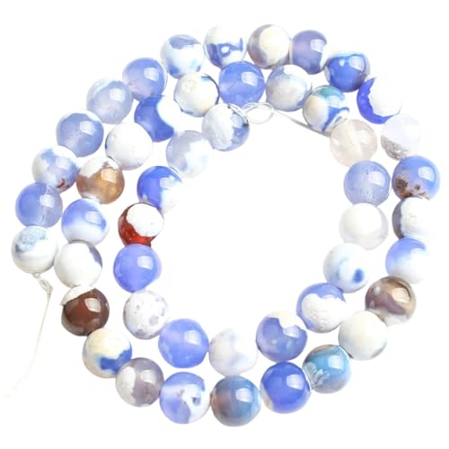 Mehrfarbige, rissige, lose runde Perlen aus Naturstein für Schmuckherstellung, DIY-Armband-Zubehör Mehrfarbige, rissige, lose runde Perlen aus Naturstein für Schmuckherstellung, DIY-Armband-Zubehör von REHJJDFD