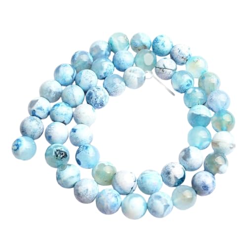 Mehrfarbige, rissige, lose runde Perlen aus Naturstein für Schmuckherstellung, DIY-Armband-Zubehör Mehrfarbige, rissige, lose runde Perlen aus Naturstein für Schmuckherstellung, DIY-Armband-Zubehör von REHJJDFD