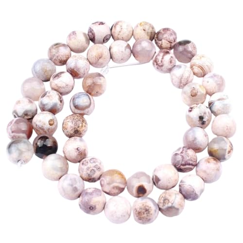 Mehrfarbige, rissige, lose runde Perlen aus Naturstein für Schmuckherstellung, DIY-Armband-Zubehör Mehrfarbige, rissige, lose runde Perlen aus Naturstein für Schmuckherstellung, DIY-Armband-Zubehör von REHJJDFD