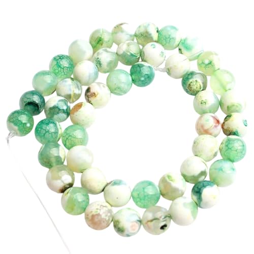 Mehrfarbige, rissige, lose runde Perlen aus Naturstein für Schmuckherstellung, DIY-Armband-Zubehör Mehrfarbige, rissige, lose runde Perlen aus Naturstein für Schmuckherstellung, DIY-Armband-Zubehör von REHJJDFD