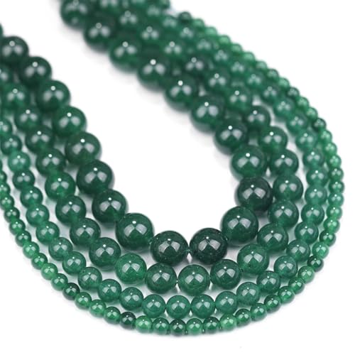 Natürliche Jade, lose Perlen, 4/6/8/10 mm, für selbstgemachte Schmuck, Armbänder, Halsketten, Ohrringe von REHJJDFD