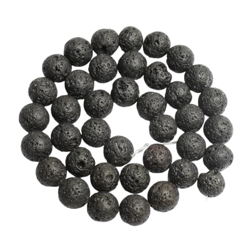 Natürliche Perlen, rund, lose Abstandshalter, Perlen für Schmuckherstellung, DIY, Armband, Halskette, 4/6/8/10/12 mm von REHJJDFD