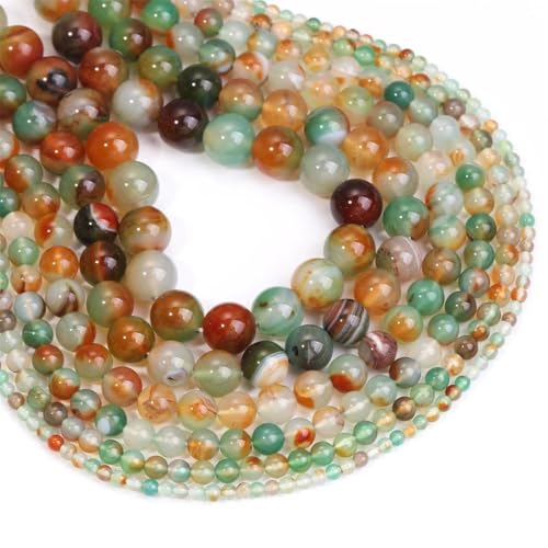 Natürliche lose Perlen (4/6/8/10/12/14 mm) – für Schmuckherstellung, Armbänder, Halsketten, Ohrringe, DIY von REHJJDFD