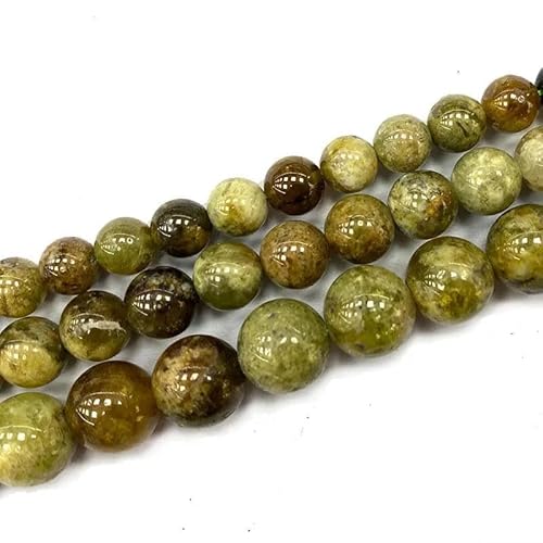 Natürliche runde Edelsteinperlen, Granat, DIY-Armband, Halskette für Schmuckherstellung, Charms, 6/8/10 mm von REHJJDFD