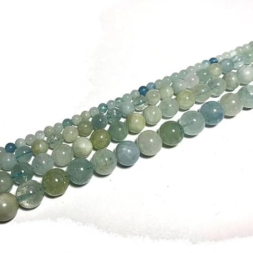 Natürliche runde Edelsteinperlen für Schmuckherstellung, DIY-Armband, Halskette für Damen, 4/6/8/10 mm von REHJJDFD