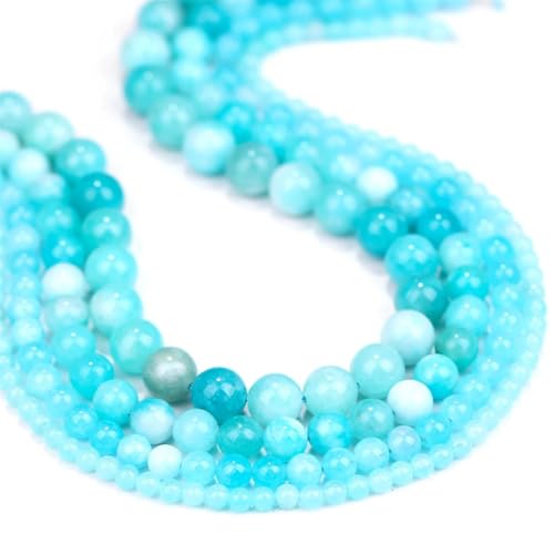 Natürliche runde lose Steinperlen, 4/6/8/10 mm – für DIY-Schmuck, Armbänder, Ohrringe, Zubehör von REHJJDFD