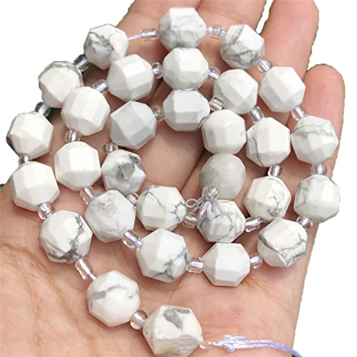 Natursteine, matt, weiß, Türkis, röhrenförmig, rund, lose Rocailles-Perlen für Schmuckherstellung, DIY, handgefertigtes Armband, Typ 32 von REHJJDFD