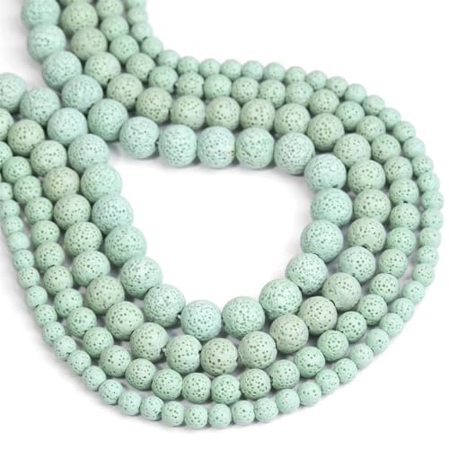 Runde Natursteinperlen (6 mm - 12 mm) – für selbstgemachte Halsketten, Armbänder, Schmuckherstellung von REHJJDFD