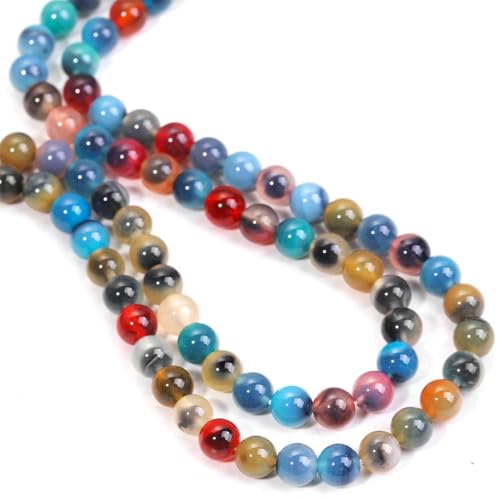 Runde lose Abstandshalter-Perlen (8 mm) – für Schmuckherstellung, DIY, Armband, Halskette, Ohrringe von REHJJDFD