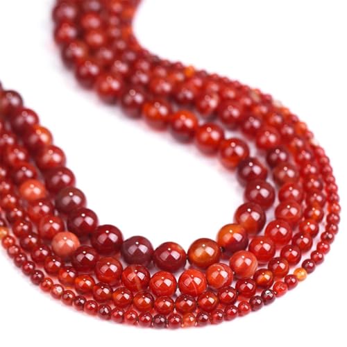 Runde lose Perlen aus gestreiftem Achat, 4/6/8/10 mm, für selbstgemachte Schmuck, Halsketten, Armbänder, Ohrringe von REHJJDFD