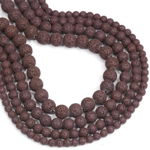 Runde lose Steinperlen (6-12 mm) – für selbstgemachte Halsketten, Armbänder, Schmuckherstellung von REHJJDFD